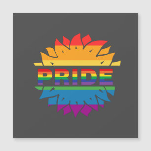 Pride-gay lgbtq-rå solros med regnbåge