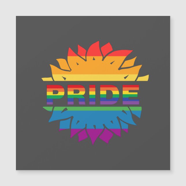Pride-gay lgbtq-rå solros med regnbåge (Framsida)