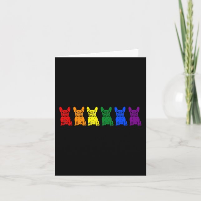 Pride Gay pride lgbt-q Ally Hund Puppy Älskare Kort (Framsida)