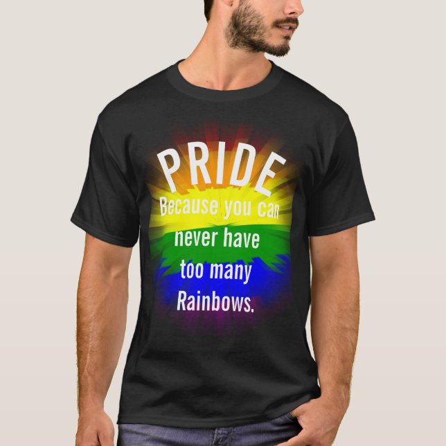 Pride Gay Pride spricker regnbågsflagga  T Shirt (Framsida)
