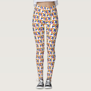 PRIDE Geometric Rainbow Mönster Leggings