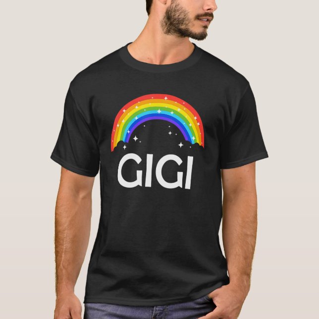 Pride Gigi Proud LGBTQ+ Gay Lesbisk Matching Famil T Shirt (Framsida)