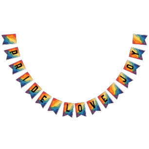 Pride glädje och kärlek festlig girlang vimplar