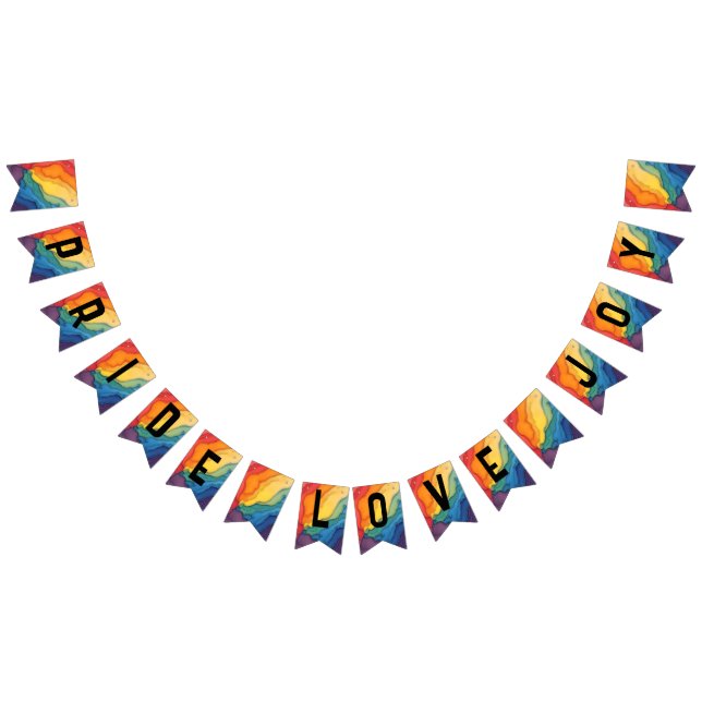 Pride glädje och kärlek festlig girlang vimplar (Alla)