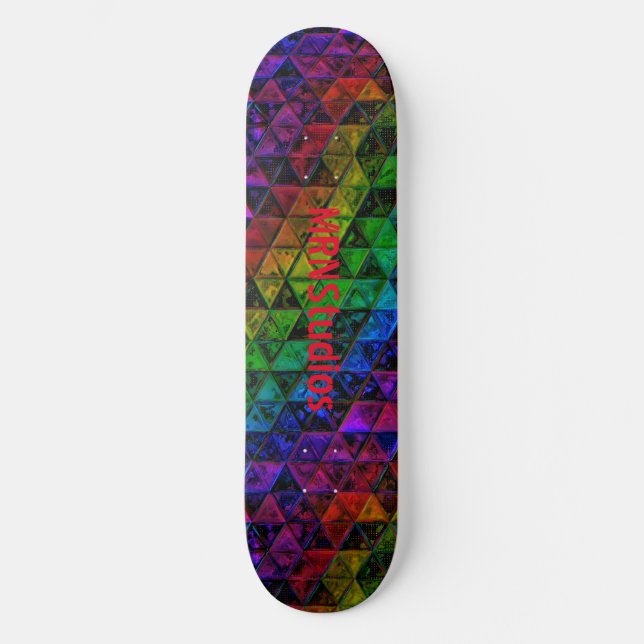Pride glas mini skateboard bräda 18,5 cm (Framsida)