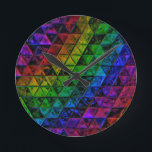 Pride glas rund klocka<br><div class="desc">Tack för att du checkade ut min design. Följ mina bilder på Instagram @MRNStudios eller ko-fi.com/MRNStudios</div>