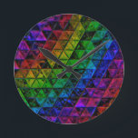 Pride glas rund klocka<br><div class="desc">Tack för att du checkade ut min design. Följ mina bilder på Instagram @MRNStudios eller ko-fi.com/MRNStudios</div>