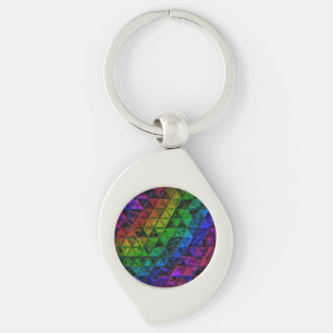 Pride glas swirl silverfärgad nyckelring