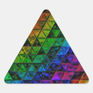 Pride glas triangelformat klistermärke