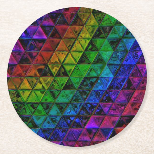 Pride glas underlägg papper rund (Framsidan)