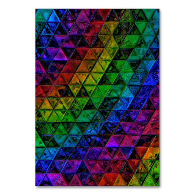 Pride Glass Bord-kort Bordsnummer (Framsidan)