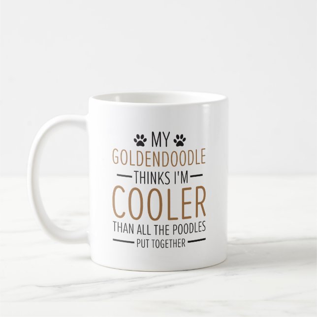 Pride Goldendoodle Owners Coola Hund Funny Satt Kaffemugg (Vänster)