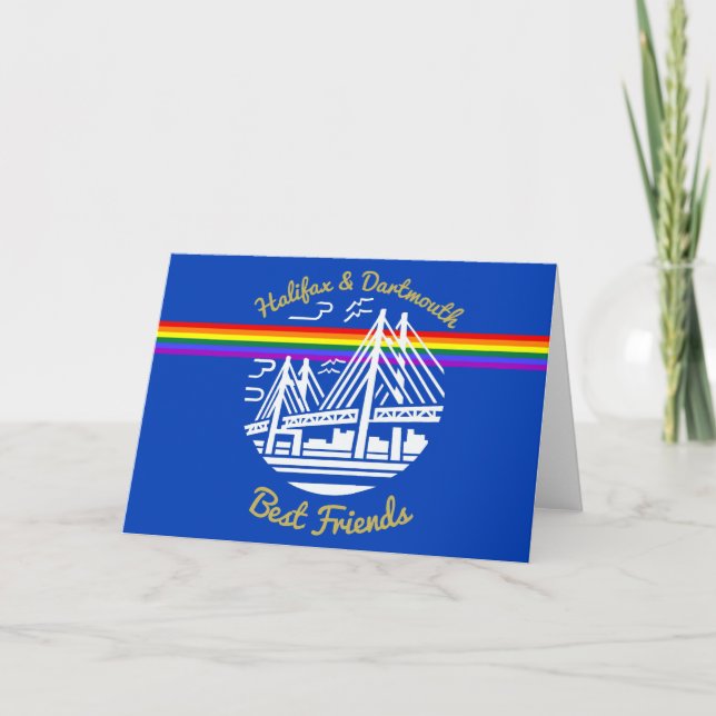 Pride Halifax Dartmouth, bästa vänner hälsningskor Helgkort (Framsida)