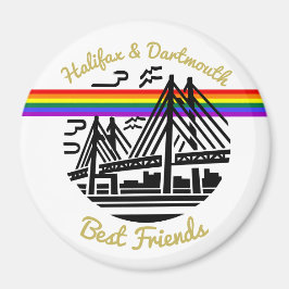 Pride Halifax Dartmouth, bästa vänner, kylskåp Magnet