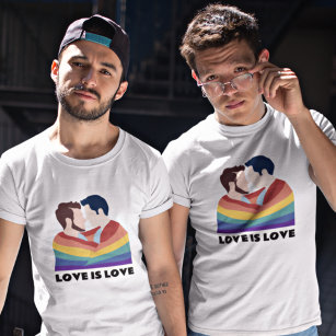 Pride HBT Gay Kärlek är Kärlek Manar Ansikte Rainb T Shirt