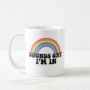 Pride HBT Ljud Gay Jag Är I Gay Regnbåge Kaffemugg