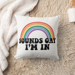 Pride HBT Ljud Gay Jag Är I Gay Regnbåge Kudde