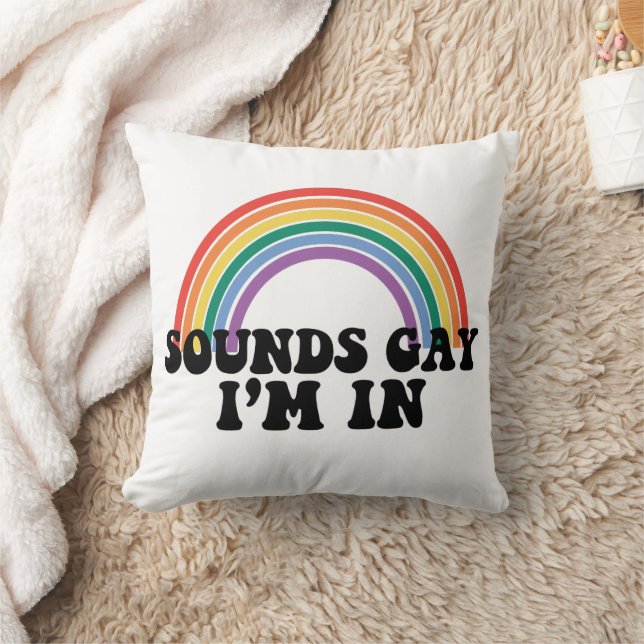 Pride HBT Ljud Gay Jag Är I Gay Regnbåge Kudde (Filt)