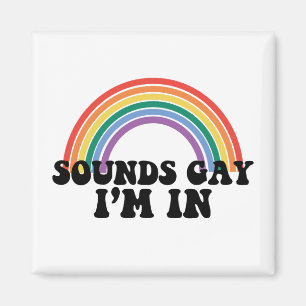 Pride HBT Ljud Gay Jag Är I Gay Regnbåge Magnet