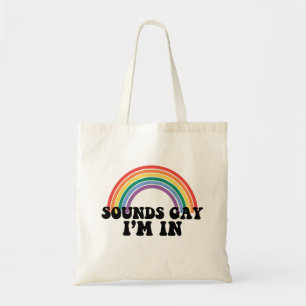 Pride HBT Ljud Gay Jag Är I Gay Regnbåge Tygkasse