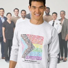 Pride HBT Mångfald Anpassad regnbågsordmoln  Lång Ärmad Tröja