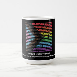 Pride HBT Mångfald Regnbåge Ordmoln Anpassad Kaffemugg