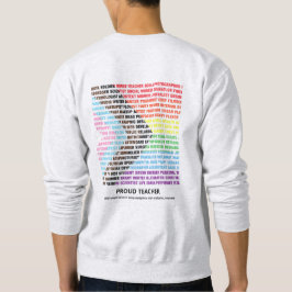 Pride HBT Mångfald Regnbåge Ordmoln Anpassad Lång Ärmad Tröja
