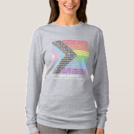 Pride HBT Mångfald Regnbåge Ordmoln Anpassad T Shirt