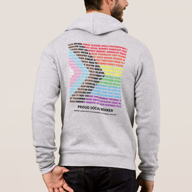 Pride HBT Mångfald Regnbåge Ordmoln Anpassad T Shirt (Baksida)