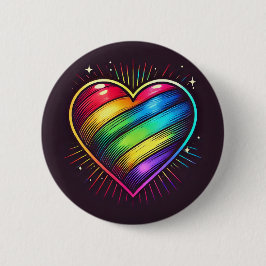Pride Heart Badge Knapp