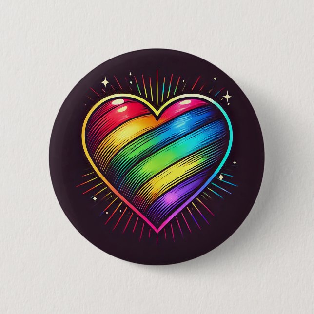 Pride Heart Badge Knapp (Framsida)