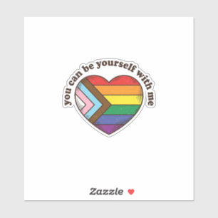 Pride Heart Du Kan Vara Sann Mot Mig T-Shirt Desi Klistermärken