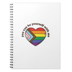 Pride Heart Du Kan Vara Sanningen Med Mig T-Shirt Anteckningsbok