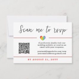 Pride Heart Gay Lesbisk Bröllop QR-Online QR-kod OSA Kort