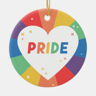 Pride Heart-Gnistra Julgransprydnad Keramik
