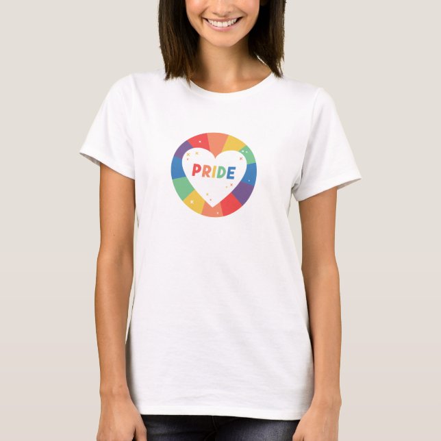 Pride Heart-Gnistra T Shirt (Framsida)
