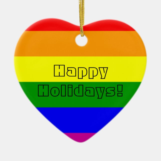 Pride Heart Julgransprydnad Keramik (Framsidan)