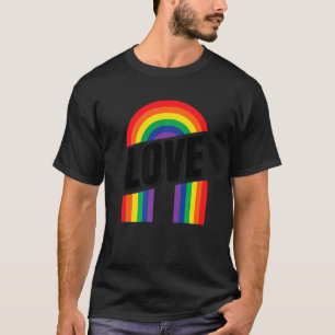 Pride Heart Lgbtq Bisexual Rainbow Kärlek Transgen T Shirt