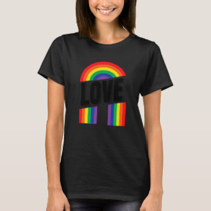 Pride Heart Lgbtq Bisexual Rainbow Kärlek Transgen T Shirt