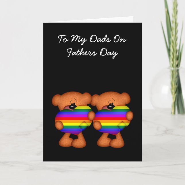 Pride Heart Nalle Fars dag Kort (Framsida)
