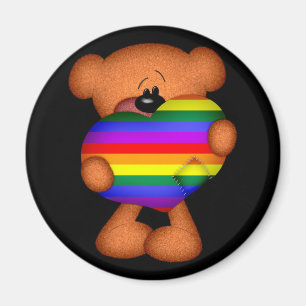 Pride Heart-Nalle Magnet