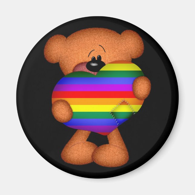 Pride Heart-Nalle Magnet (Framsidan)