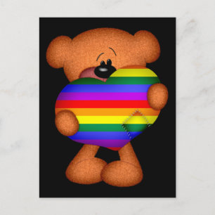 Pride Heart-Nalle Vykort
