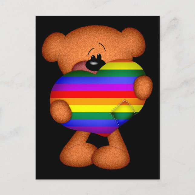 Pride Heart-Nalle Vykort (Framsida)