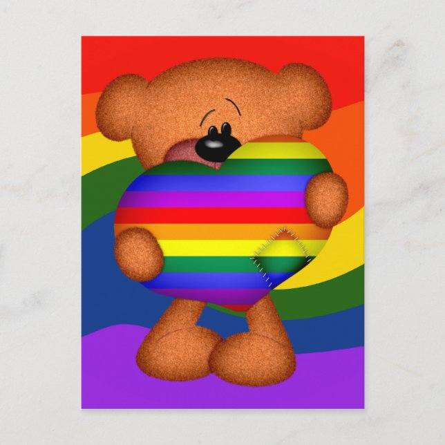 Pride Heart-Nalle Vykort (Framsida)