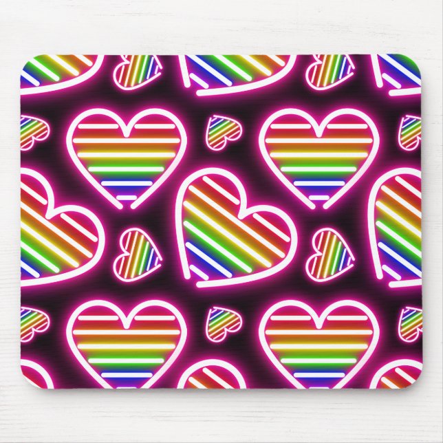 Pride Heart Neon Tecken Musmatta (Framsidan)