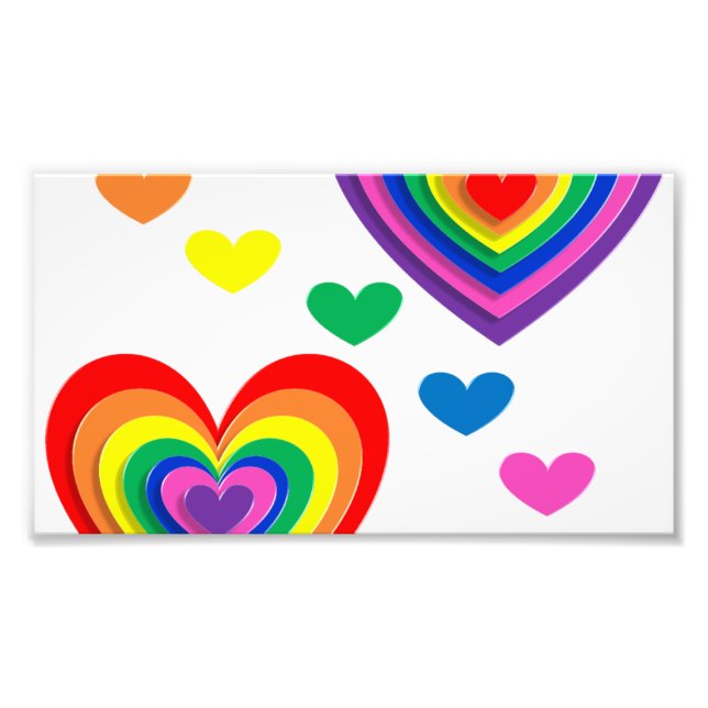 pride hearts bg fototryck (Framsidan)