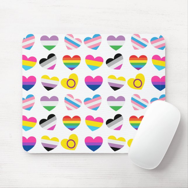 Pride Hearts Mousepad Musmatta (Med mus)