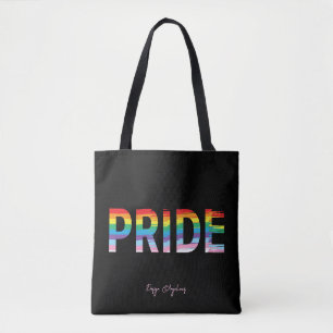 PRIDE HGBTQIA Rainbow Flagga, Pride Coola Tote Bag Tygkasse