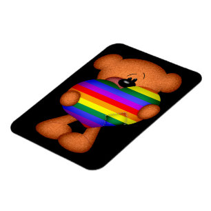 Pride Hjärtat Nalle Magnet